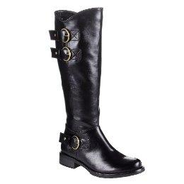Women's Merona® Kathy Riding Boots – Black––Target $36.99 A great option for maximum style with minimum height. Again, perfect with jeans.