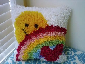Latch hook kit pillow made by Hannah Smith Latch hook kit pillow made by Hannah Smith